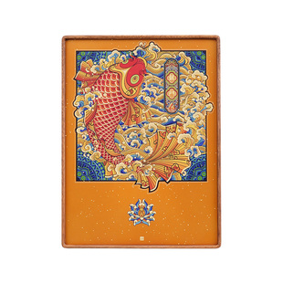 鱼跃龙门新中式锦鲤摆饰吉祥装饰客厅相框摆台送礼装饰品桌面摆件