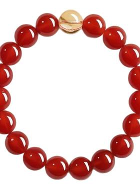 天然红玛瑙手串黄水晶绿幽灵手链