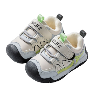 宝宝鞋子男童棉鞋2025秋冬软底1-6岁学步二棉加绒儿童机能运动鞋