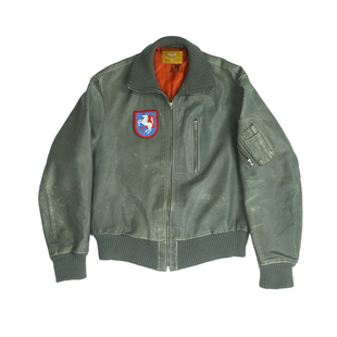 Vintage德国飞行员夹克空军皮外套骑行服开衫骑士皮衣男女款外衣