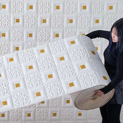 墙纸自粘3d立体墙防潮装饰贴吊顶壁纸背景客厅墙面天花板房间防水