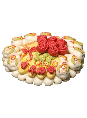 胶东花饽饽寿桃婚庆糕点冷冻馒头