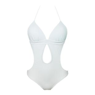 CORITIV2024聚拢连身泳衣女白色冲浪潜水三角连体性感暴露显胸大