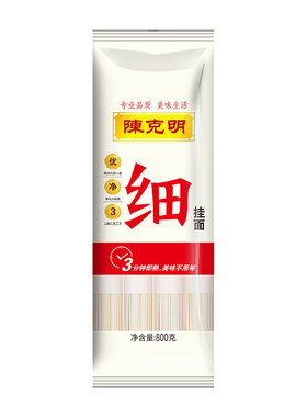 陈克明宽细圆挂面早餐速食白面