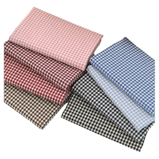 纯棉格子布料全棉连衣裙半身裙服装桌布家居装饰手工色织diy面料