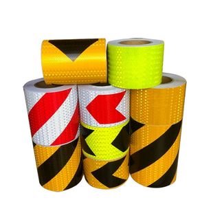5cm10cm晶格高亮反光警示胶带红白黄交通反光贴条夜光货车反光膜