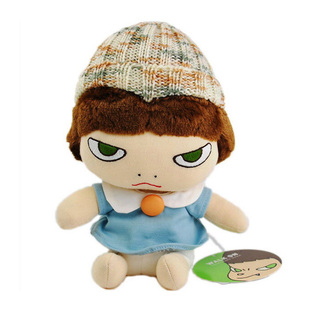 日本奈良美智NARA大头胖娃娃邪恶魔鬼失眠娃娃玩偶公仔毛绒玩具