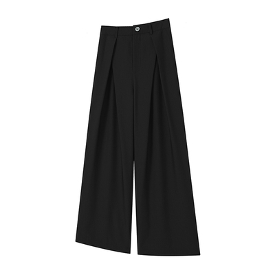 mountain tree重磅tr混纺对褶A字直筒阔腿垂感休闲长裤春夏西裤男