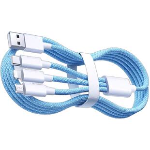 铂信数据线三合一充电器线编织车载一拖三快充三头适用苹果17华为安卓16Type-c手机多头三线合一多功能充电器