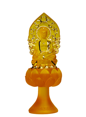 精品水琉璃居家供奉阿弥陀佛摆件