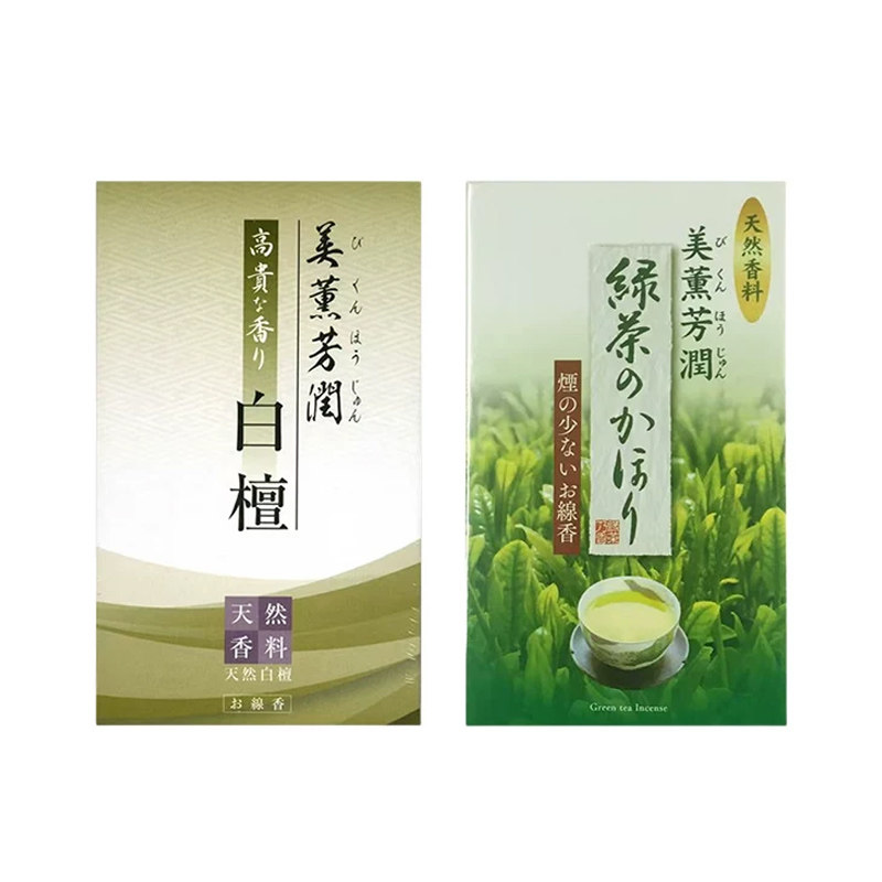 梅薰堂美薰芳润天然白檀线香天然绿茶香低烟线香100g