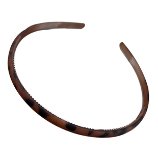 韩国新磨砂极简豹纹亚克力基础发箍波浪发卡设计高级感洗脸头箍女