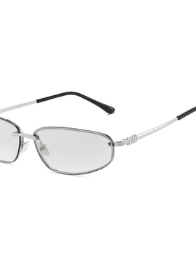 复古银色金属老钱风太阳镜