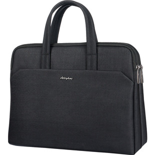 杰利文件袋手提防水帆布收纳大容量会议黑色拉链式分层多层文件包男款女款商务通勤公文包可定制企业logo印刷