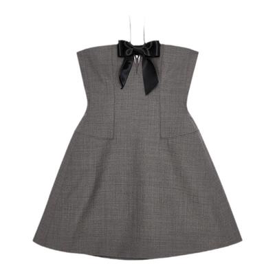 SHUSHU/TONG挂脖连衣裙秋冬新款