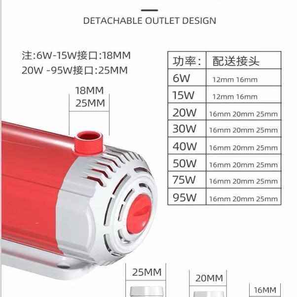 超静音电子节能水泵潜水泵小型底吸抽水泵水陆两用鱼缸循环泵