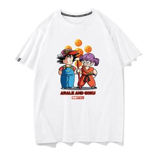 秀洛卡通动漫T恤阿拉蕾半袖男宽松情侣装纯棉潮动画衣服打底衫