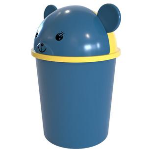 简约摇盖家用客厅卫生间垃圾桶可爱翻盖带盖卡通网红创意厕所纸桶