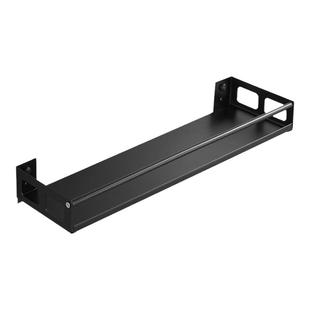 厨房黑色不锈钢置物架免打孔壁挂式调料味品收纳架厨具酱醋油瓶架