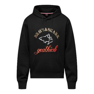 勇士鲨鱼高端品牌圆领潮牌运动服秋冬刺绣连帽长袖男卫衣情侣装