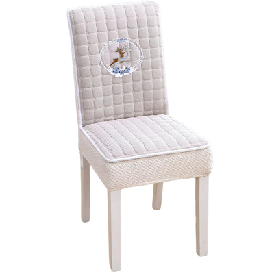 加厚夹棉防滑底矮背高背椅子套