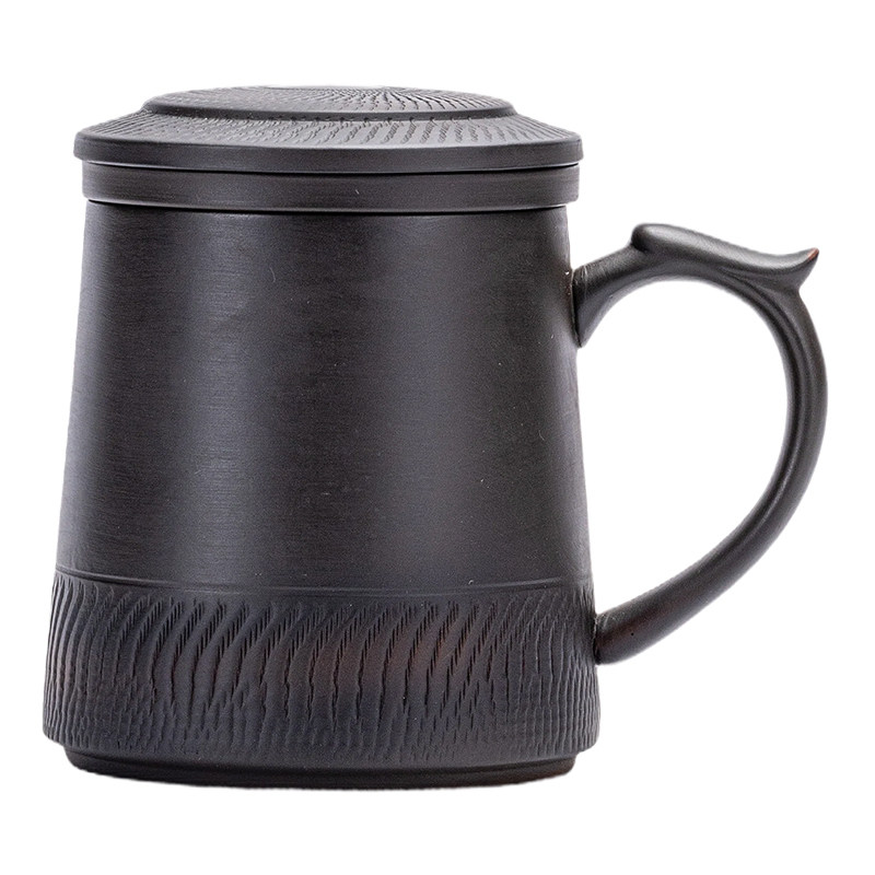 复古紫陶办公茶杯喝水杯子紫砂杯茶杯