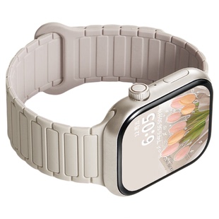 明星同款第一卫适用苹果S11手表iwatch10表带applewatch9硅胶S8磁吸S7表链Ultra3腕带高级SE运动男女夏季新款