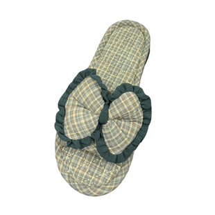 居梦家室内家居拖鞋男女款布底静音胶底防滑耐磨情侣拖鞋三层加厚