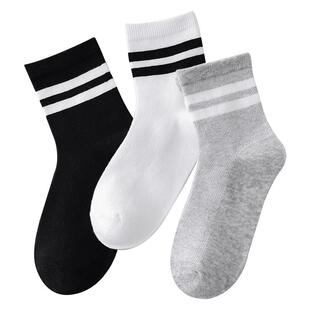 儿童袜子夏季棉宝宝足球白色学生袜高筒袜春秋透气男女童短筒袜