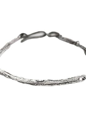 STONESURGE纯银泥枝窄手链