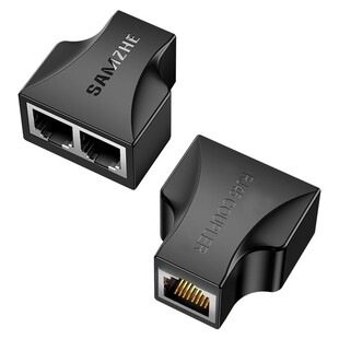 网线一分二分线器转接口分配器宽带网络对接头三通一拖二同时上网