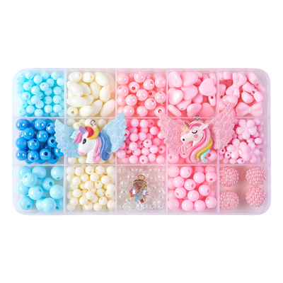 儿童串珠项链手链穿珠子女孩手工diy制作材料包女童宝宝水晶珍珠