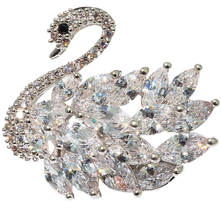 胸针防走光扣天鹅领针V领开衫领扣毛衣配饰固定衣服衬衣领口别针