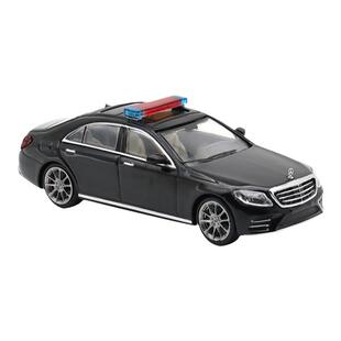 Master 1:64奔驰S450 W222 S级警车轿车仿真合金汽车模型收藏摆件