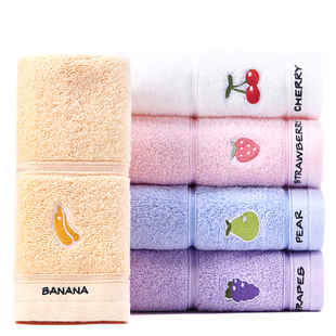 5条装洁丽雅儿童毛巾纯棉洗脸擦脸面巾 全棉宝宝柔软不掉毛洗澡巾