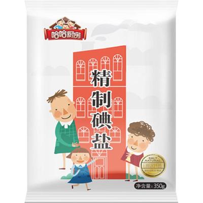 加碘精制食用盐350g*8袋细盐家用