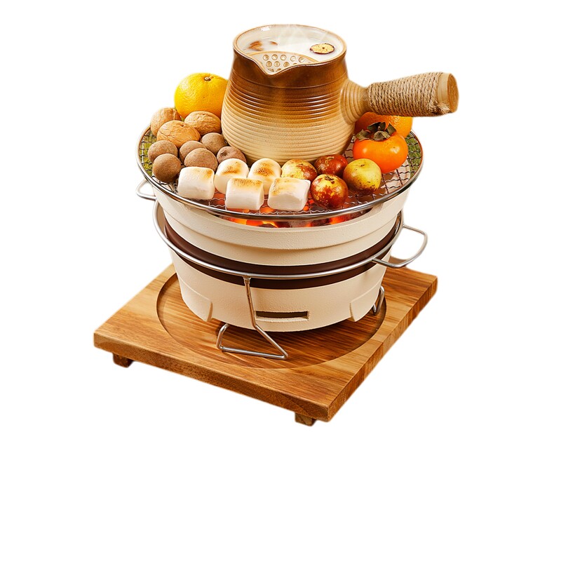 围炉煮茶器具全套装烤火炉子陶炉