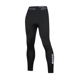 加绒保暖紧身裤男冬季滑雪运动速干压缩健身高弹田径训练打底长裤