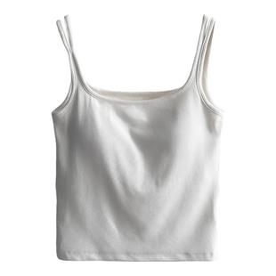 红色小背心女内搭春夏季新款外穿美背带胸垫一体吊带打底短款上衣