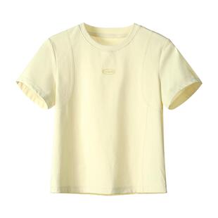 骆驼运动速干t恤女短款2026夏季新款基础圆领凉感休闲短袖T恤