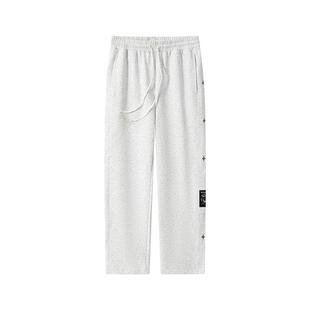 维动星芒运动长裤男士秋季跑步训练篮球美式针织宽松休闲直筒卫裤