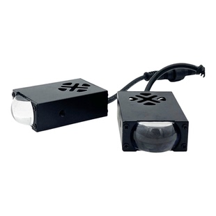 中网格栅隐藏式激光炮射灯强光爆闪辅助超亮薄汽车12V雾灯LED透镜