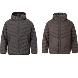 UNCLEBLUE新国标90鹅绒排骨羽绒服双面穿连帽户外保暖通勤男女