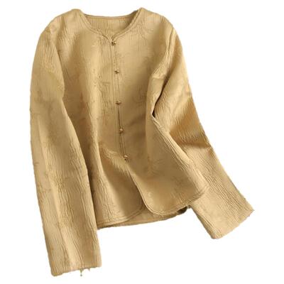 新中式国风春秋新款长袖女短外套