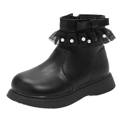 concnhe布时装靴女童秋冬皮靴