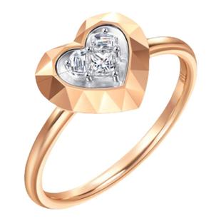 周生生Lady Heart心形钻石戒指18K金爱心钻戒女93364R