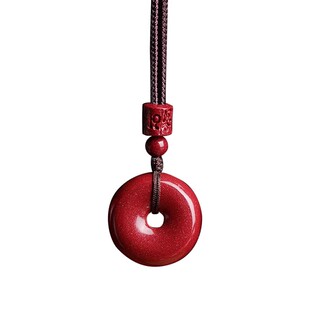 朱砂官方旗舰店天然原矿吊坠女项链男平安扣挂件紫金砂