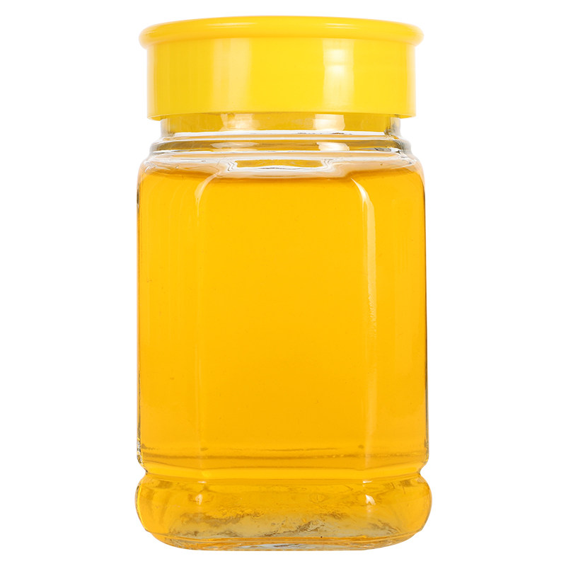 加厚八角蜂蜜玻璃瓶高档密封储物瓶专用1斤2斤装酱菜罐头瓶带盖子