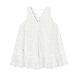 SOMESOWE连衣裙女士刺绣荷叶边设计背心短裙2026春季新款官方授权