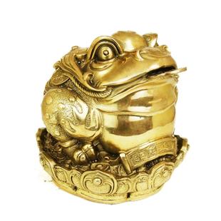 黄铜金蟾招财摆件 特大号三足金蟾蜍办公室家居店铺公司开业礼品